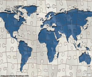Puzzle Το παγκόσμιο χάρτη παζλ